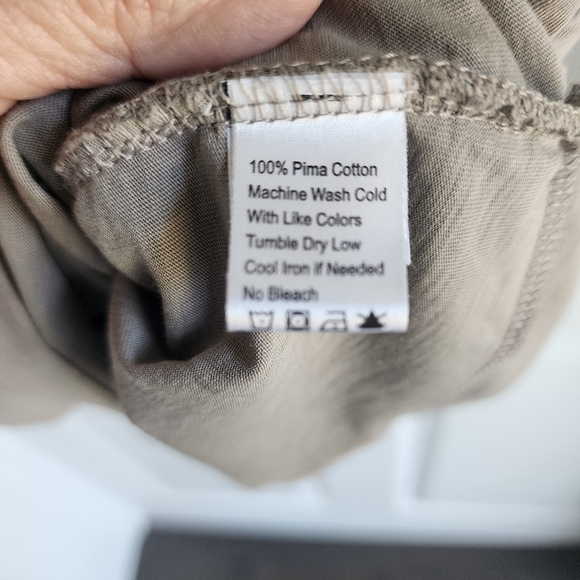 Lilla P Long Sleeve Ruched Pima Cotton Tshirt Medium - Picture 9 of 10